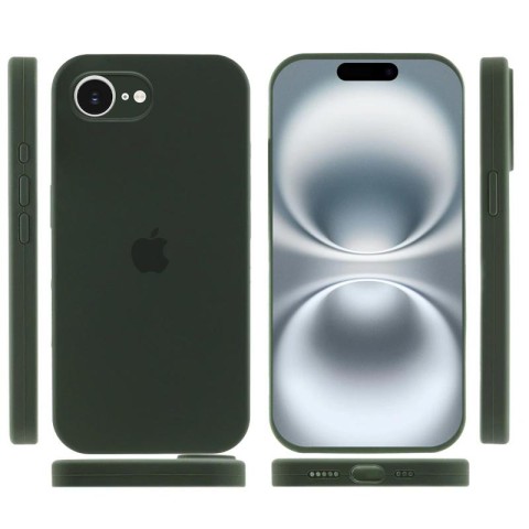 Чохол Silicone Case Full Camera Protective (AA) для Apple iPhone 16e (6.1") Зелений / Cyprus Green