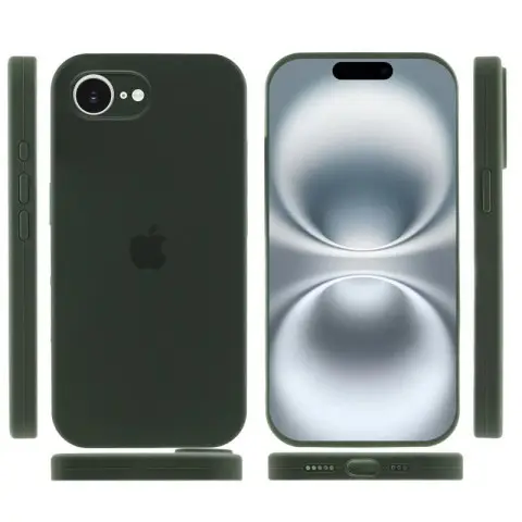 Чохол Silicone Case Full Camera Protective (AA) для Apple iPhone 16e / 17e (6.1") Зелений / Cyprus Green