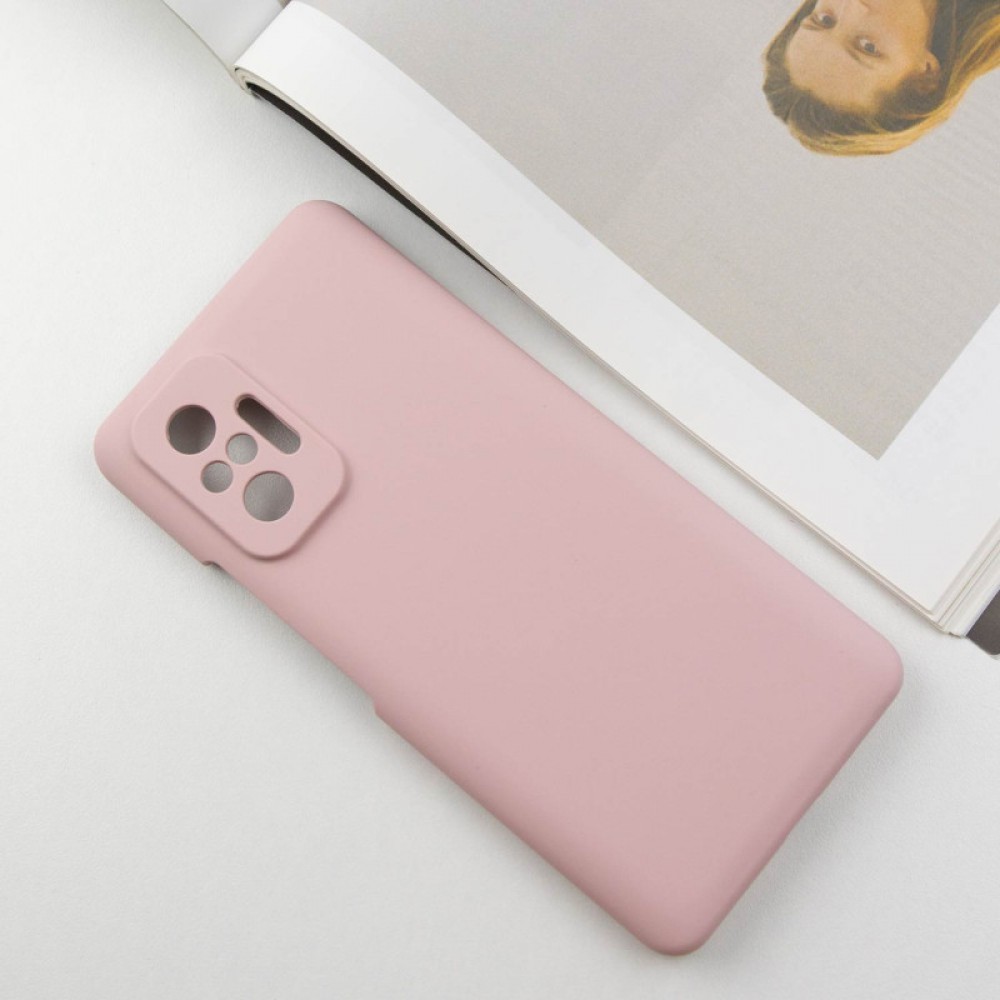 Чохол Silicone Cover Lakshmi Full Camera (AAA) для Xiaomi Redmi Note 10 Pro / 10 Pro Max Рожевий / Pink Sand