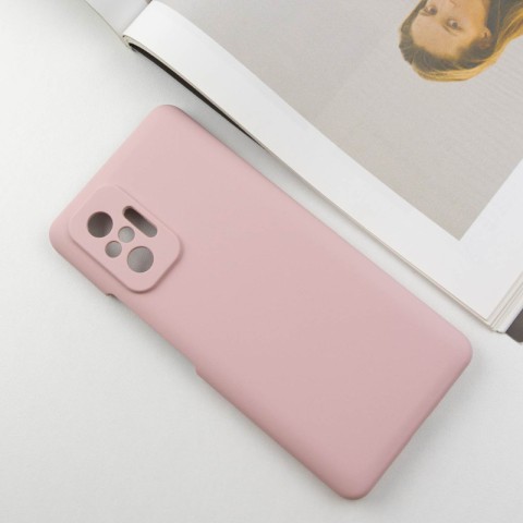 Чохол Silicone Cover Lakshmi Full Camera (AAA) для Xiaomi Redmi Note 10 Pro / 10 Pro Max Рожевий / Pink Sand
