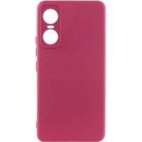 Чохол Silicone Cover Lakshmi Full Camera (A) для Tecno Pop 6 Pro Бордовий / Marsala