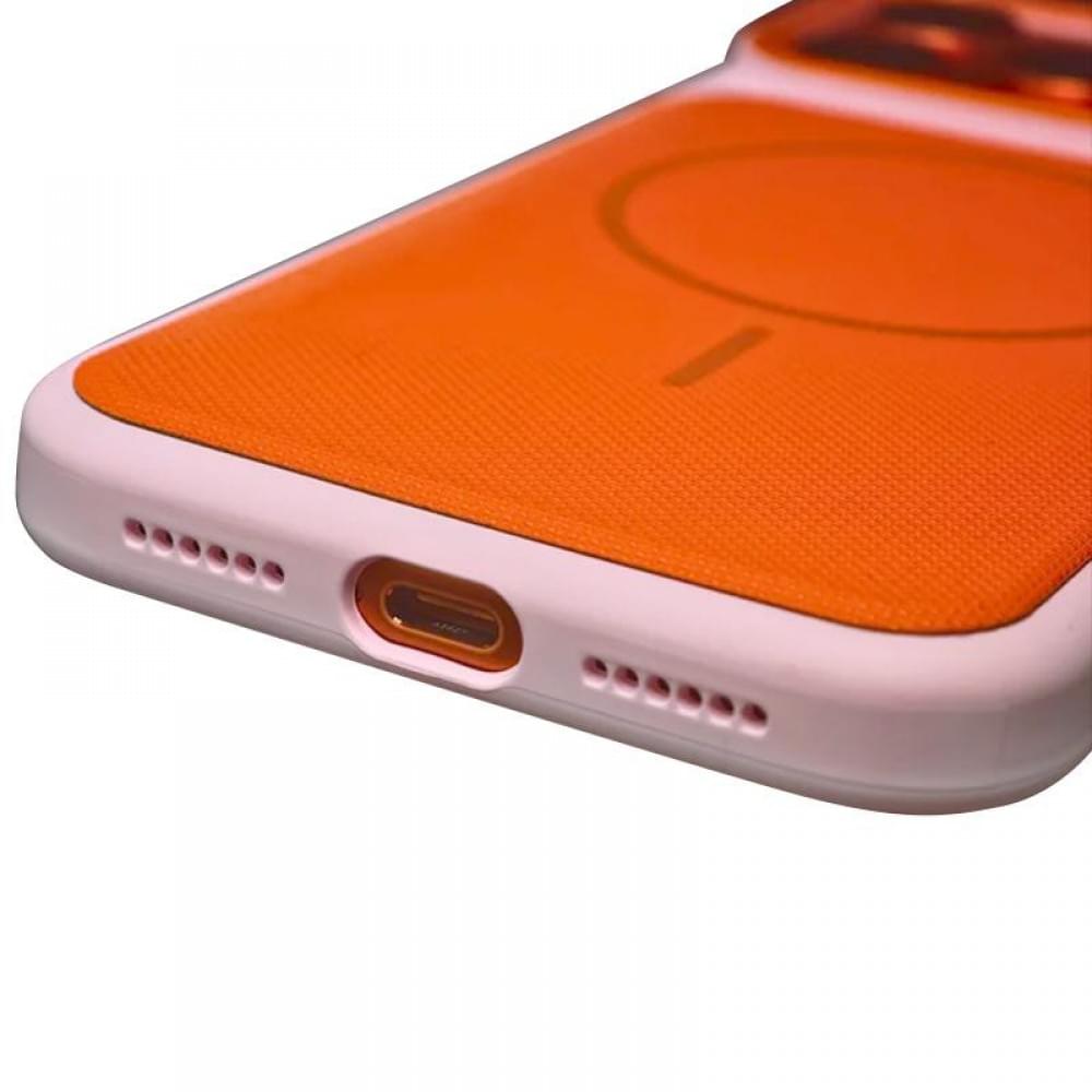 Чохол TPU TechWoven Hybrid with MagSafe для Apple iPhone 16 Pro (6.3") Pink / Orange