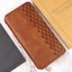 Шкіряний чохол книжка GETMAN Cubic (PU) для Samsung Galaxy S24 Коричневий