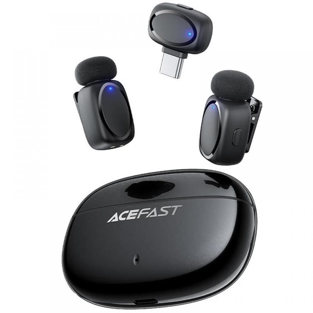 Петличний бездротовий мікрофон Acefast R2 Type-C Black