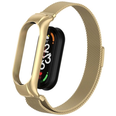 Ремінець Milanese Loop Design для Xiaomi Mi Band 7 Vintage gold