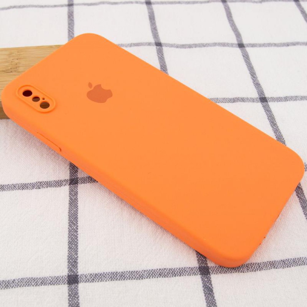 Чехол Silicone Case Square Full Camera Protective (AA) для Apple iPhone X / XS (5.8")