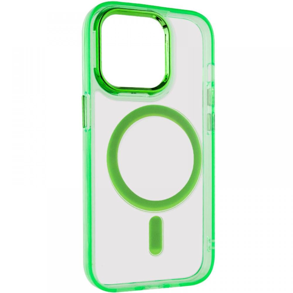 Чохол TPU Iris with MagSafe для Apple iPhone 14 Pro (6.1") Салатовий