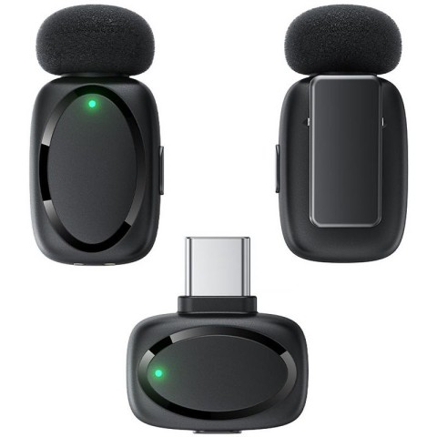 Петличний бездротовий мікрофон Acefast R2 Type-C Black