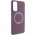 TPU чохол Bonbon Metal Style with MagSafe для Samsung Galaxy S22+ Бордовий / Plum