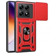 Чохол Ummi Camshield Serge Ring для Xiaomi 14T Червоний