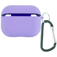 Силіконовий футляр з мікрофіброю для навушників Airpods 4 Бузковий / Dasheen