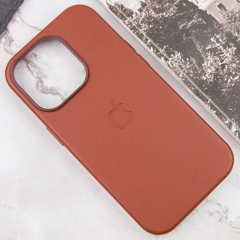 Кожаный чехол Leather Case (AAA) with MagSafe and Animation для Apple iPhone 14 Pro (6.1")