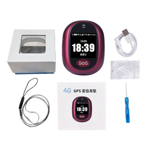 Трекер GPS V45 Tracker Pendant with display SIM (4GLTE with 2GGSM fallback) 600mAh Red