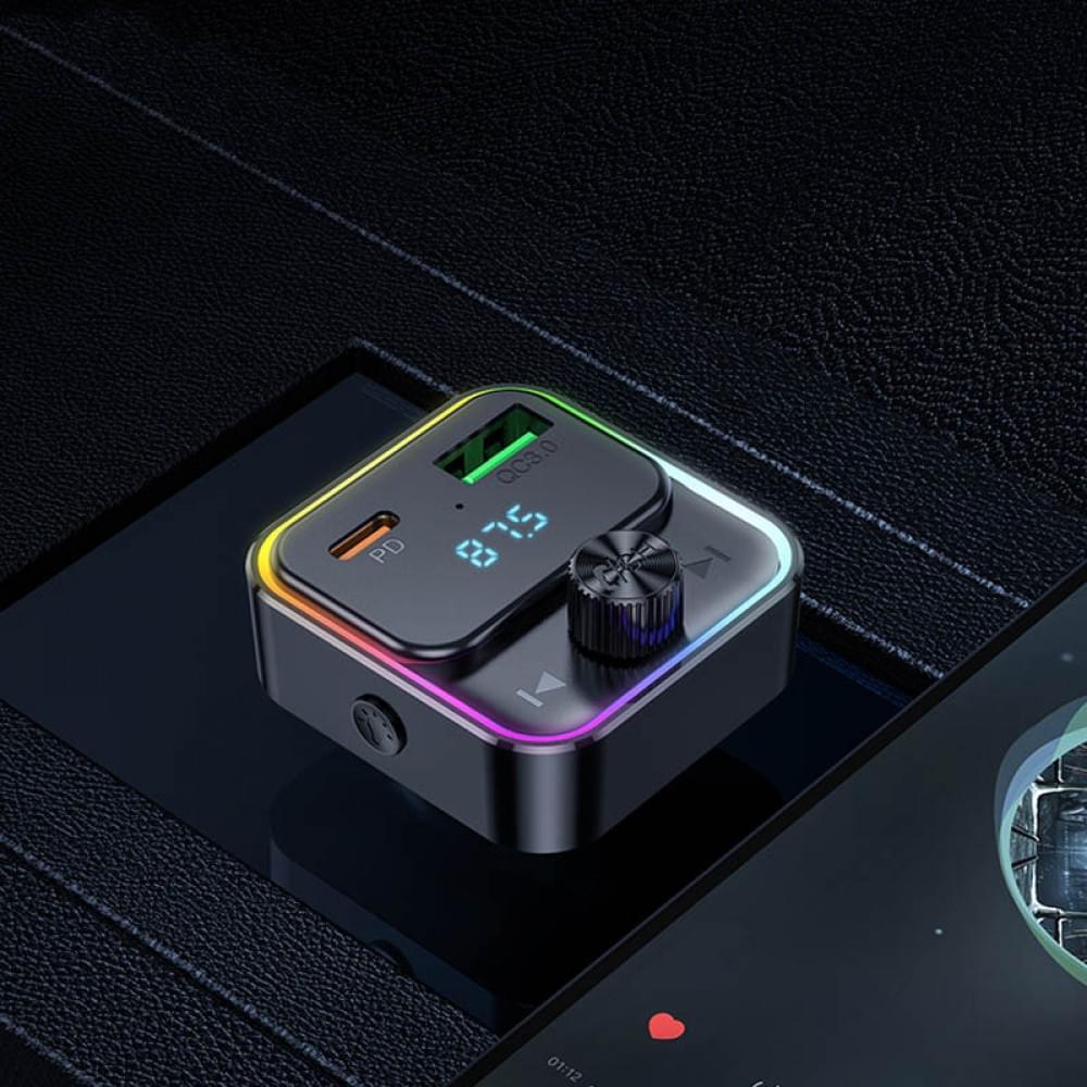 АЗУ FM модулятор Hoco E81 Fantasy 30W (1USB-A/1C)