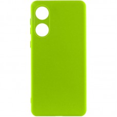 Чохол Silicone Cover Lakshmi Full Camera (A) для Oppo A78 4G Салатовий / Neon Green