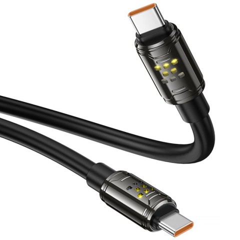 Дата кабель Hoco U143 Joy Type-C to Type-C 240W (1.2m) Black