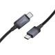 Дата кабель Hoco X118 Generous with display Type-C to Type-C 60W (1m) Black