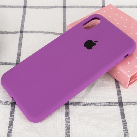 Чохол Silicone Case Full Protective (AA) для Apple iPhone XS Max (6.5") Фіолетовий / Grape