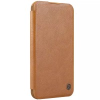 Шкіряний чохол-книжка Nillkin Qin Prop для Apple iPhone 16 Pro (6.3") Brown