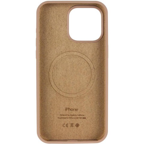 Чохол Silicone Case (AA) Logo with MagSafe для Apple iPhone 11 Pro Max (6.5") Бежевий / Desert Gold