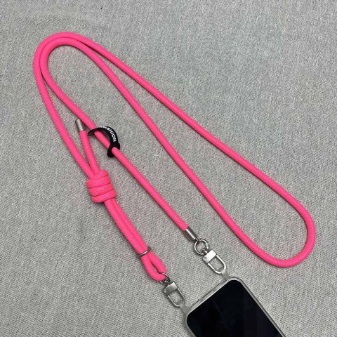 Шнурок із двома кріпленнями (8 мм) 150 см Barbie Pink