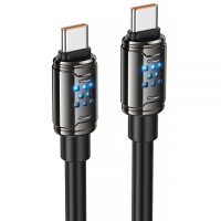Дата кабель Hoco U143 Joy Type-C to Type-C 240W (1.2m) Black