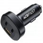 АЗП Acefast B3 66W(USB-C+USB-C+USB-A) three-port metal car charger Black