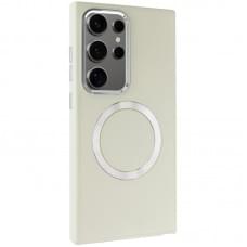 TPU чохол Bonbon Metal Style with MagSafe для Samsung Galaxy S24 Ultra Білий / White