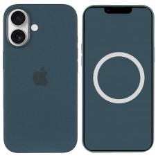 Чехол Silicone case (AAA) with Magsafe and Animation (button) для Apple iPhone 16 (6.1")