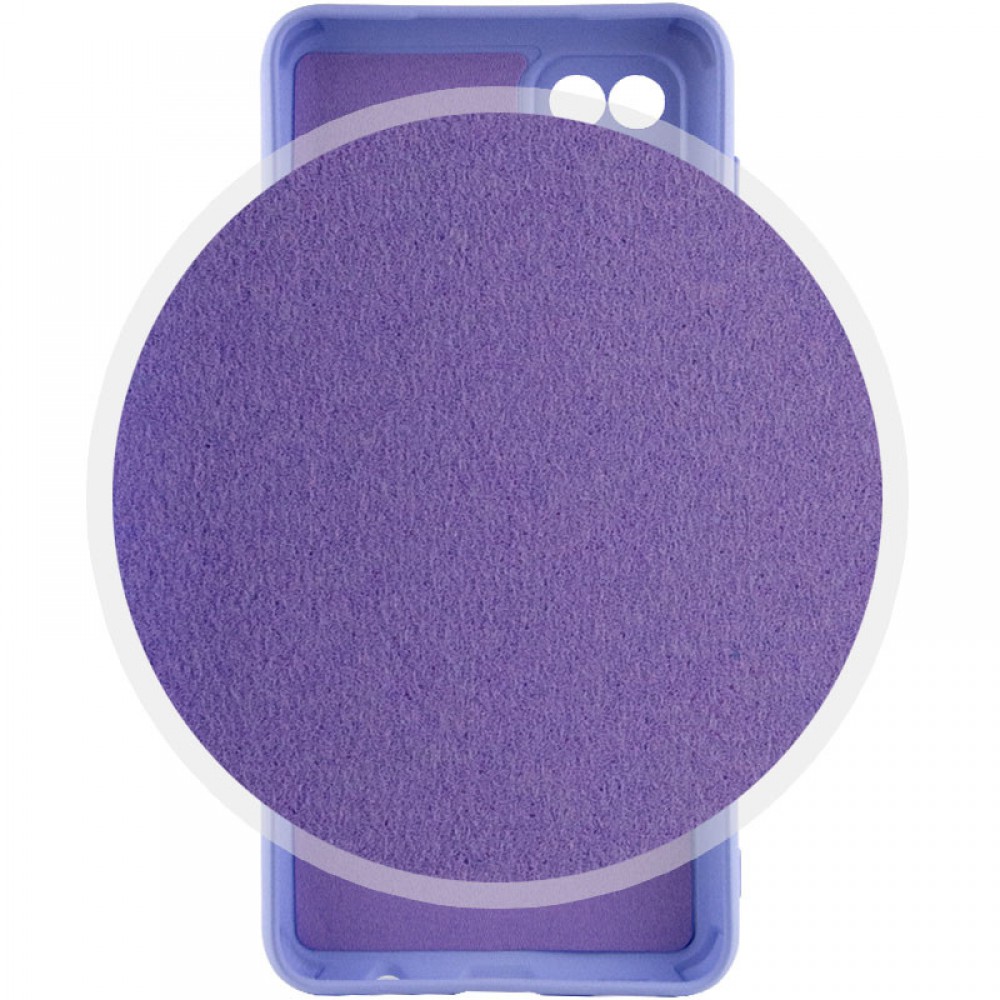 Чохол Silicone Cover Lakshmi Full Camera (AA) для Samsung Galaxy A12 Бузковий / Dasheen