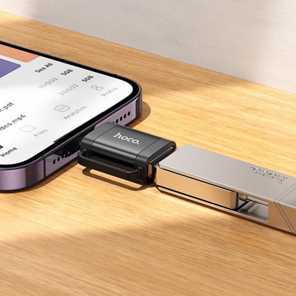 Переходник Hoco UA31A OTG Lightning male to USB female