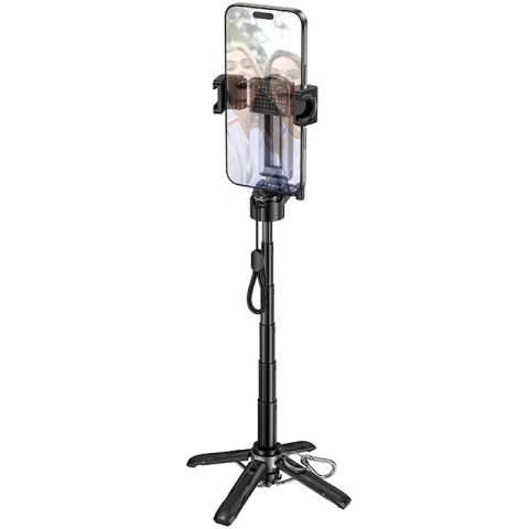 Монопод для селфі Hoco K27 mini трипод + знімний BT пульт Black