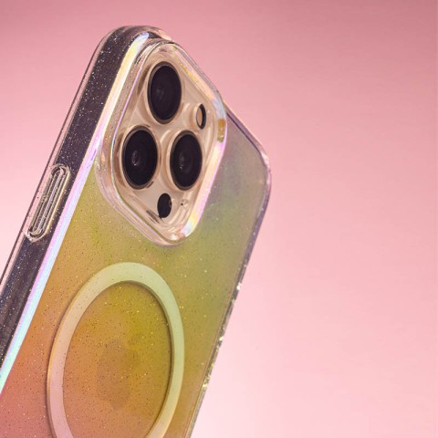 Чохол TPU Galaxy Sparkle (MagFit) для Apple iPhone 15 Pro Max (6.7") Chroma+Glitter