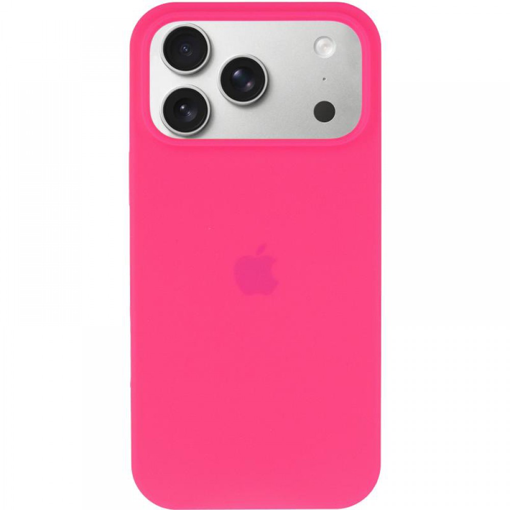 Чохол Silicone Case Full Protective (AA) для Apple iPhone 17 Pro (6.3") Рожевий / Barbie pink