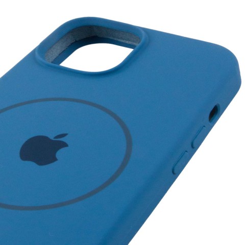 Чохол Silicone Case Full Protective (AA) with MagSafe для Apple iPhone 15 (6.1") Синій / Denim Blue