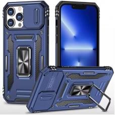 Ударостійкий чохол Camshield Army Ring для Apple iPhone 13 Pro (6.1") Синій / Navy