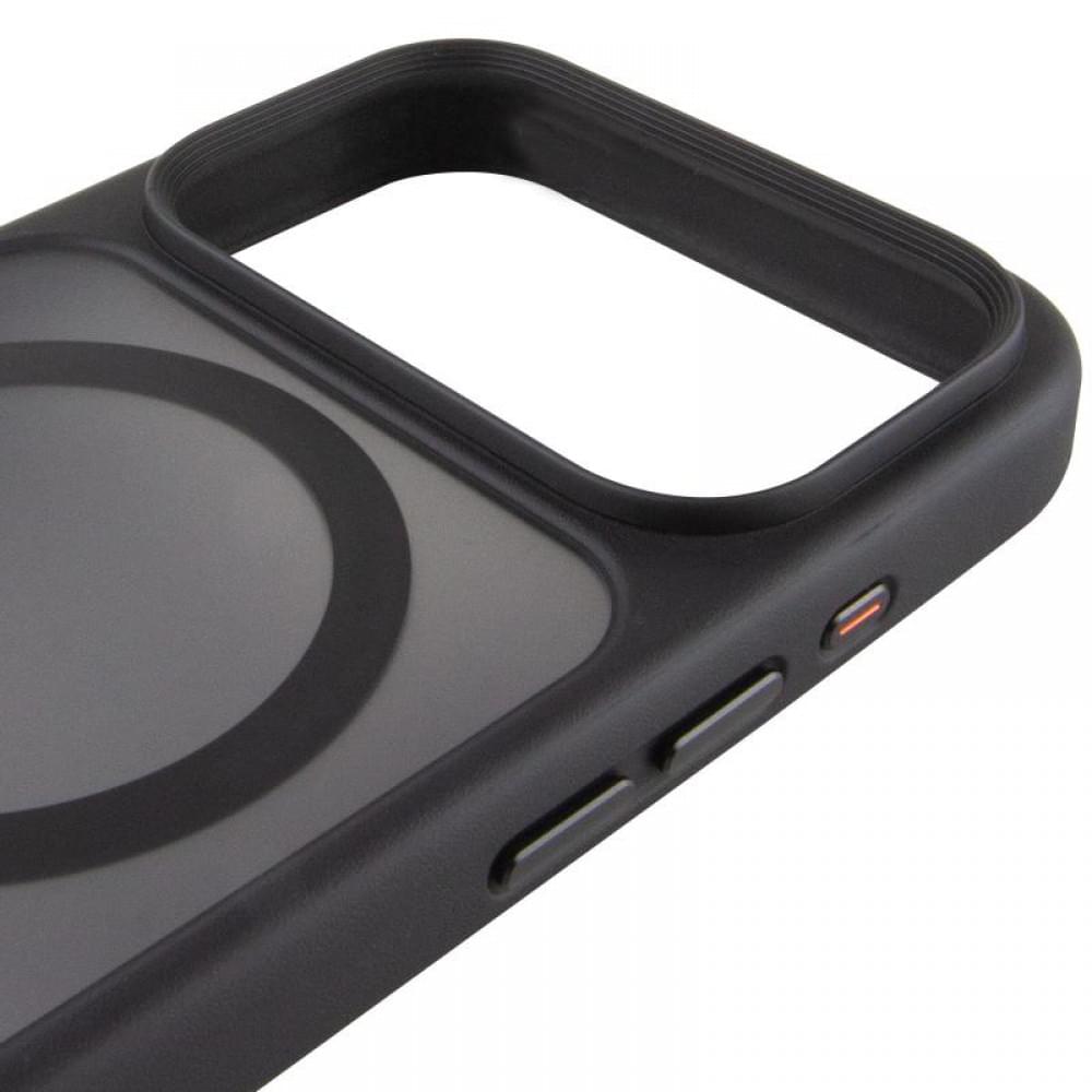 TPU+PC чохол Metal Buttons with MagSafe для Apple iPhone 17 Pro (6.3") Чорний / Black