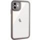 TPU чохол Transparent + Colour 1,5mm для Apple iPhone 11 (6.1") Grey
