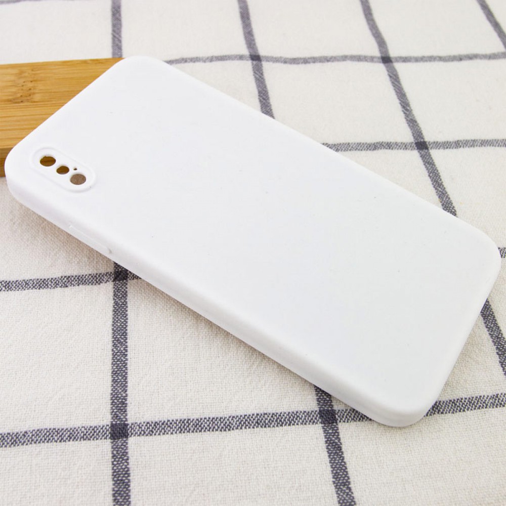 Чехол Silicone Case Square Full Camera Protective (AA) NOLOGO для Apple iPhone XS Max (6.5")