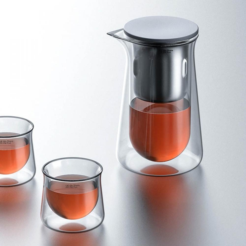 Чайник для заварювання TeaPot D-50 Press type 600ml Transparent