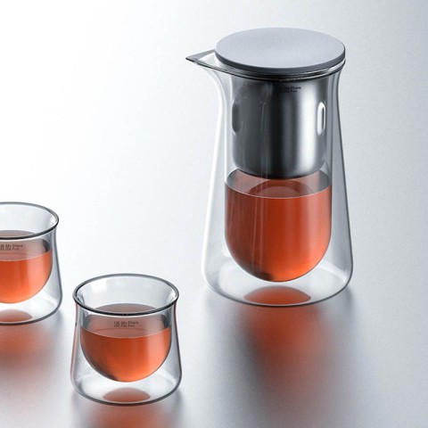 Чайник для заварювання TeaPot D-50 Press type 600ml Transparent