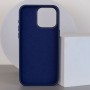 Шкіряний чохол Bonbon Leather Metal Style with MagSafe для Apple iPhone 12 Pro Max (6.7") Синій / Navy blue