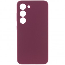 Чохол Silicone Cover Lakshmi Full Camera (AAA) для Samsung Galaxy S22 Бордовий / Plum