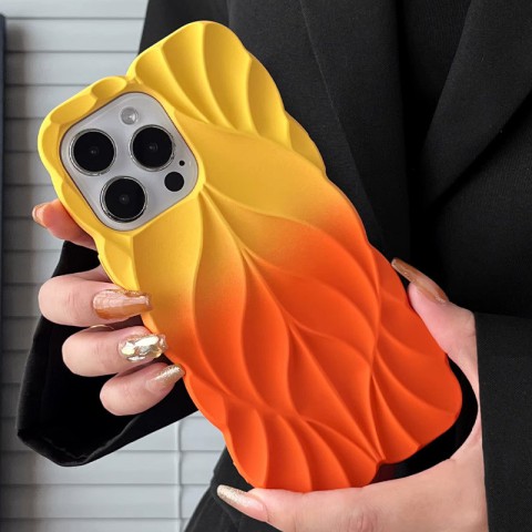 TPU чохол Leaf для Apple iPhone 14 Pro Max (6.7") Yellow / Orange