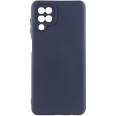 Чохол TPU GETMAN Liquid Silk Full Camera для Samsung Galaxy A12 Синій / Midnight Blue
