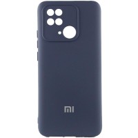 Чохол Silicone Cover Lakshmi Full Camera (AAA) with Logo для Xiaomi Redmi 10C Темно-синій / Midnight blue