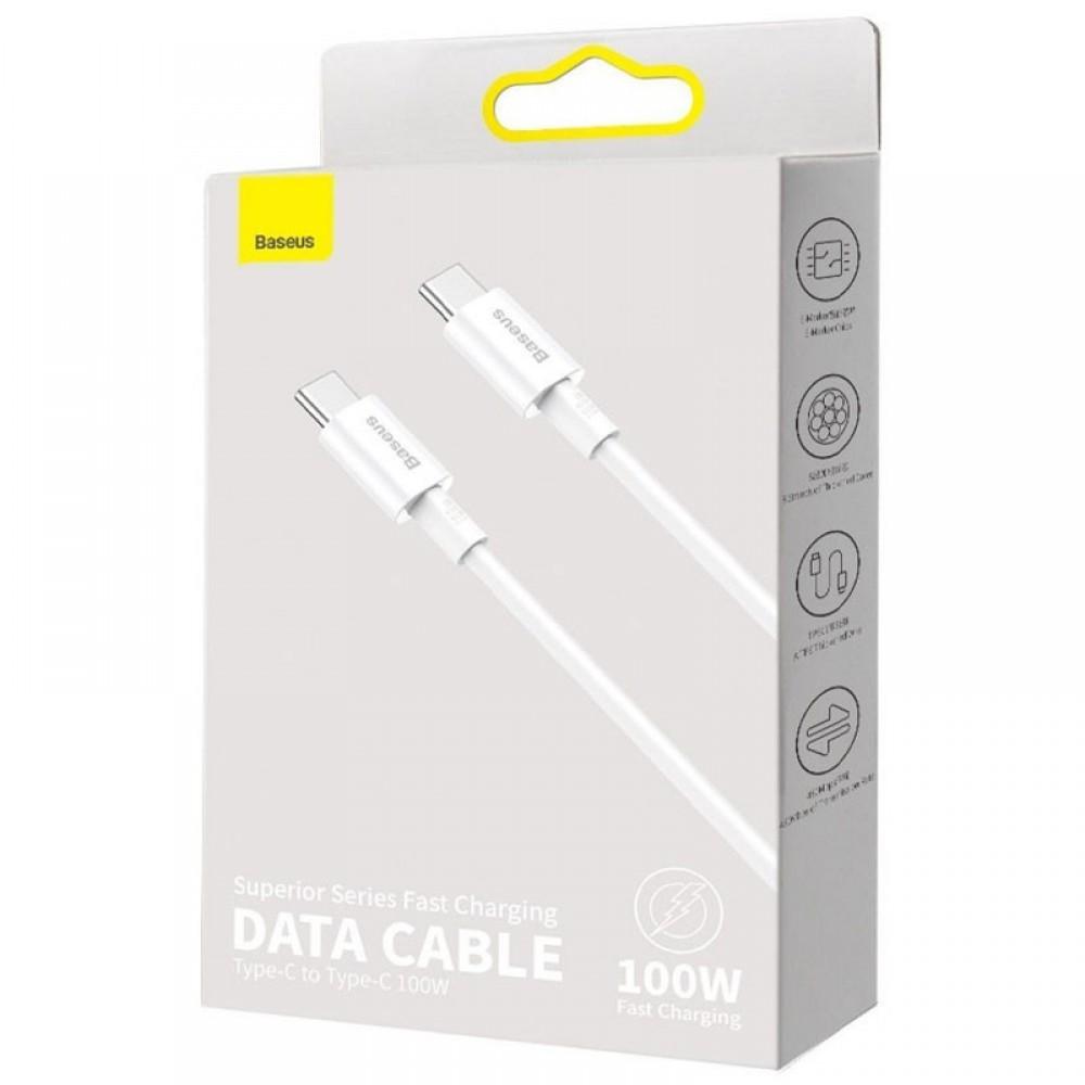 Дата кабель Baseus Superior Series Fast Charging Type-C to Type-C PD 100W (2m) (CATYS-C) Білий