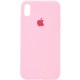 Чохол Silicone Case Full Protective (AA) для Apple iPhone X / XS (5.8") Рожевий / Light pink