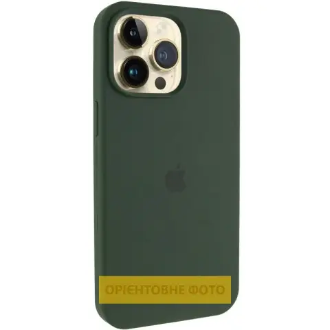 Чохол Silicone Case (AA) Logo with MagSafe для Apple iPhone 16 Pro Max (6.9") Зелений / Cyprus Green