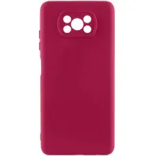 Чохол Silicone Cover Ummi Lakshmi Full Camera (AA) для Xiaomi Poco X3 NFC / Poco X3 Pro Бордовий / Marsala
